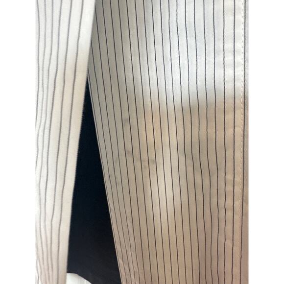Madewell  Navy Blue Top with White and Blue Striped Overlapping Open Back Detail - Picture 7 of 7